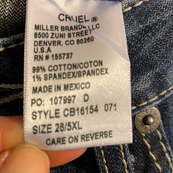Cruel denim Abby jeans new with out tags - Picture 4 of 5